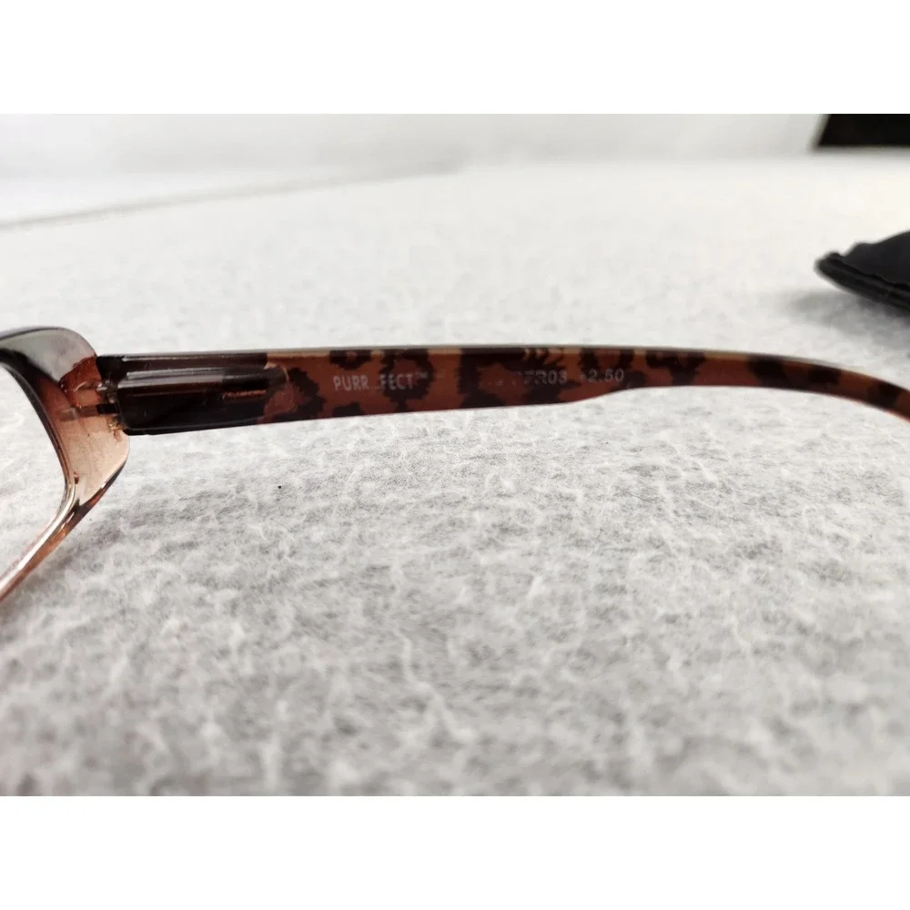 Foster Grant‎ CAT Purr-fect readers Reading Glasses +2.50 Spotted Print Case